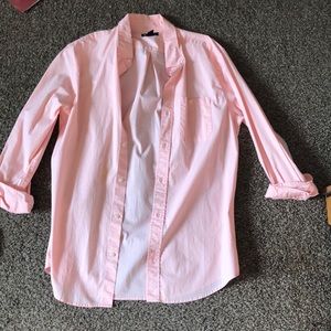 Pink casual button down